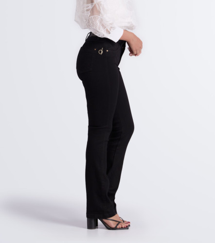 Jean Para Mujer Pull Up Bota Recta Unicolor Barcelona Catalina DerekNG