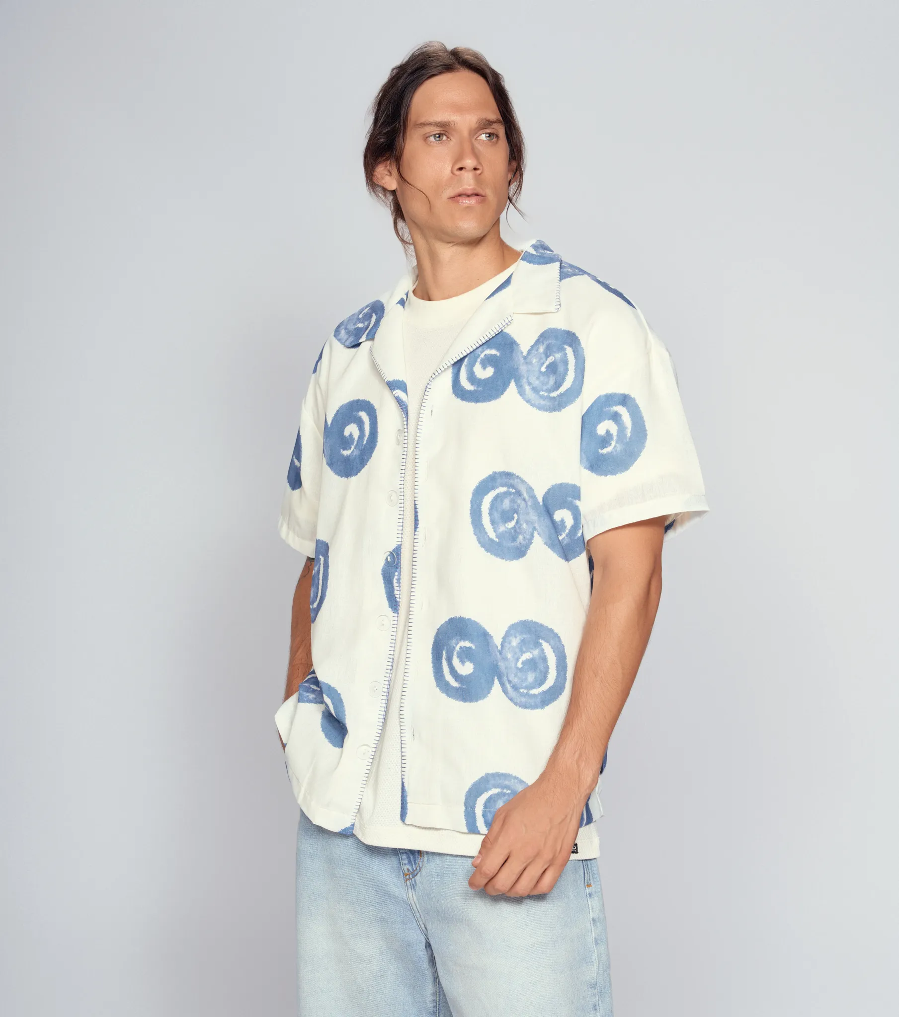 Maui Camisa Sublimada En Lino TyperAR