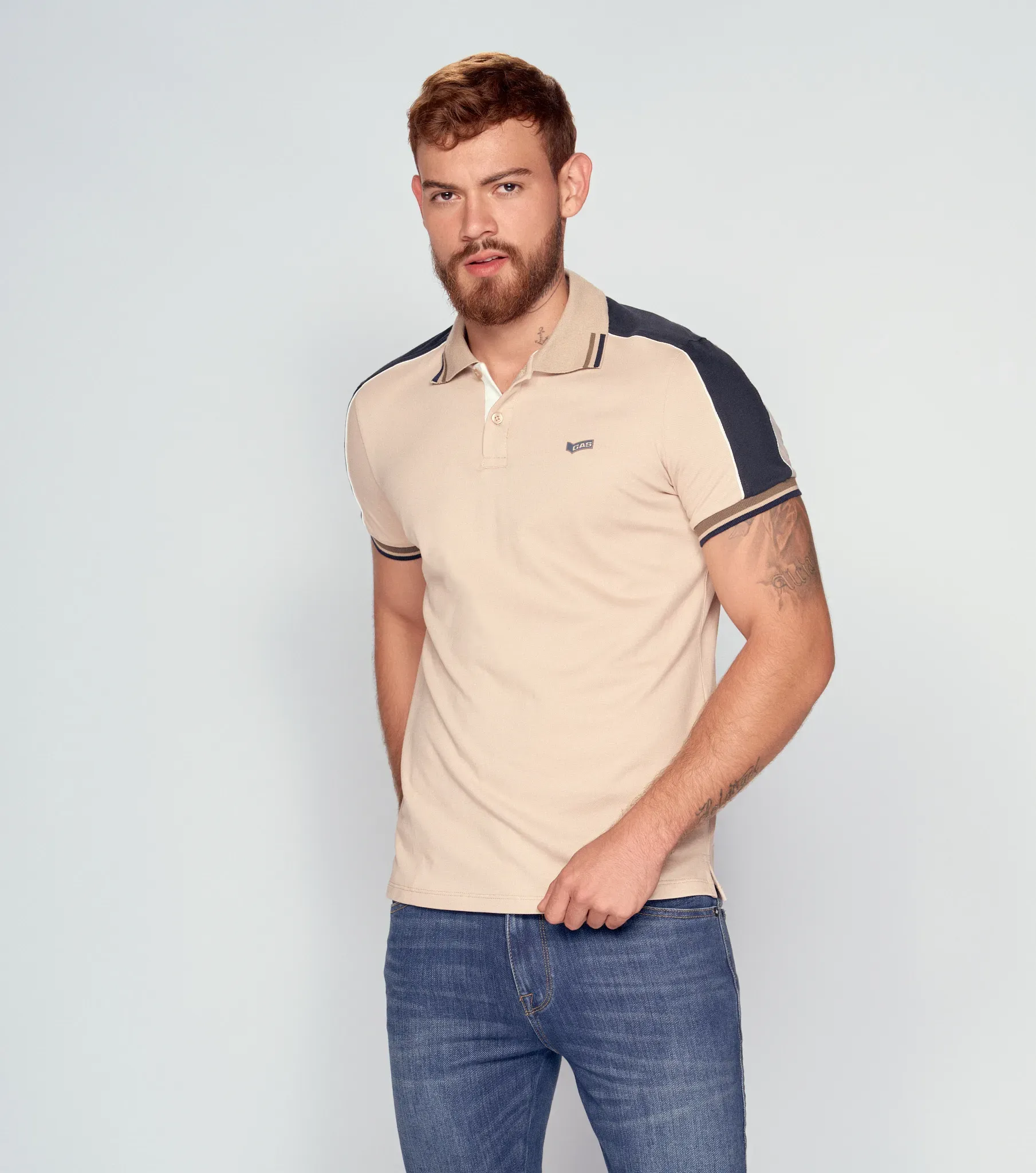 Nest Polo Slim Fit Masculina GasKQ