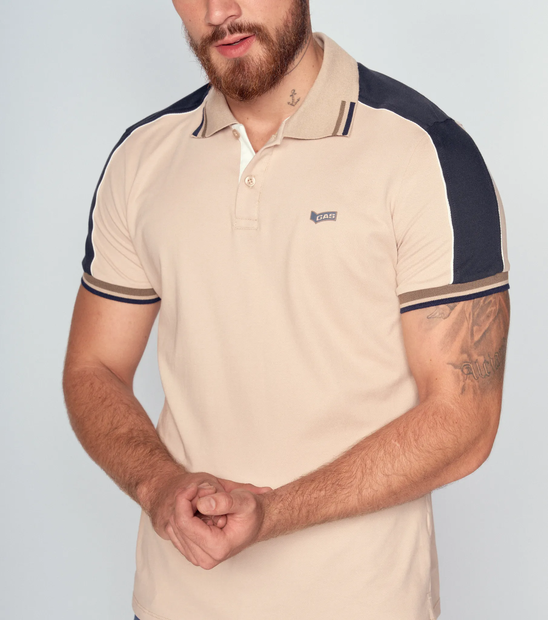 Nest Polo Slim Fit Masculina Gas 832339 BL