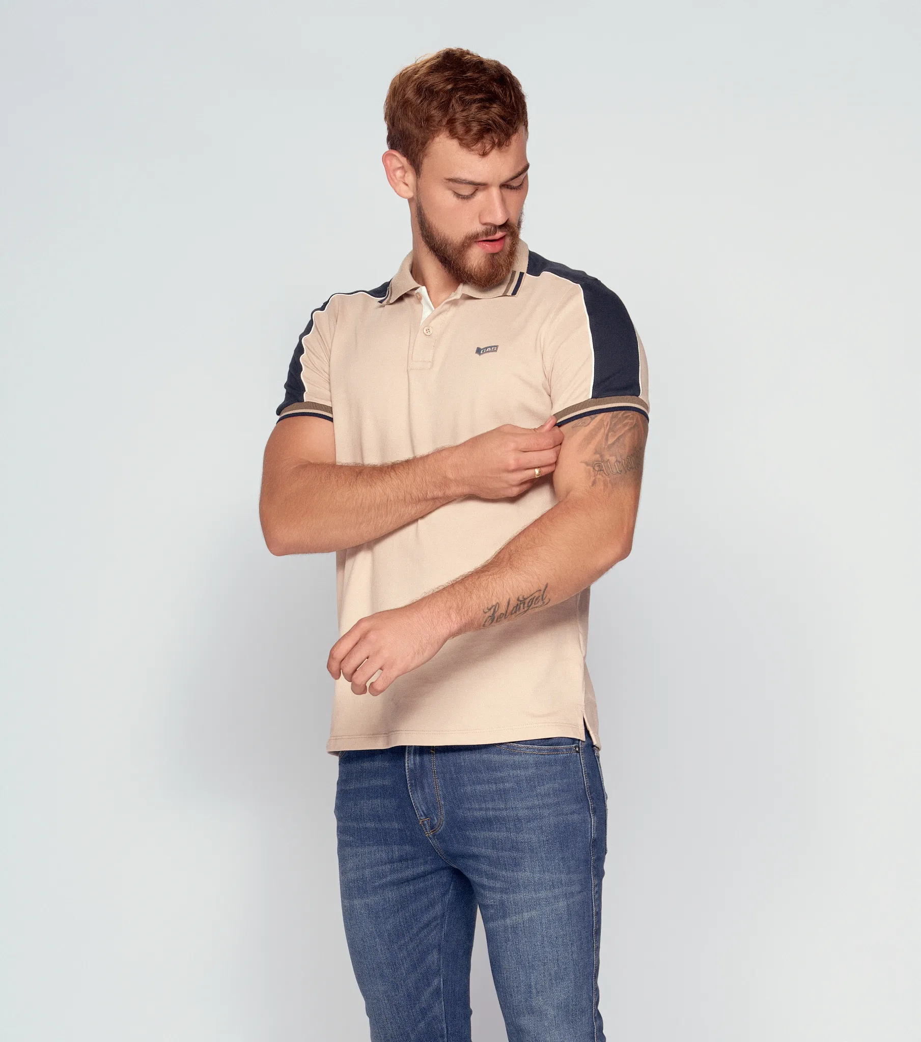 Nest Polo Slim Fit Masculina Gas 832339 BL