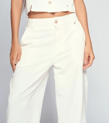 Pantalon Para Mujer Wide Leg Unicolor Andreina DerekBL