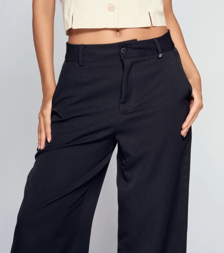 Pantalon Para Mujer Wide Leg Unicolor Andreina DerekNG