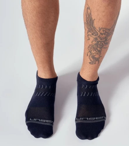 Stiven Media Bipack Tobillera Unicolor Con Lineas UnserCU