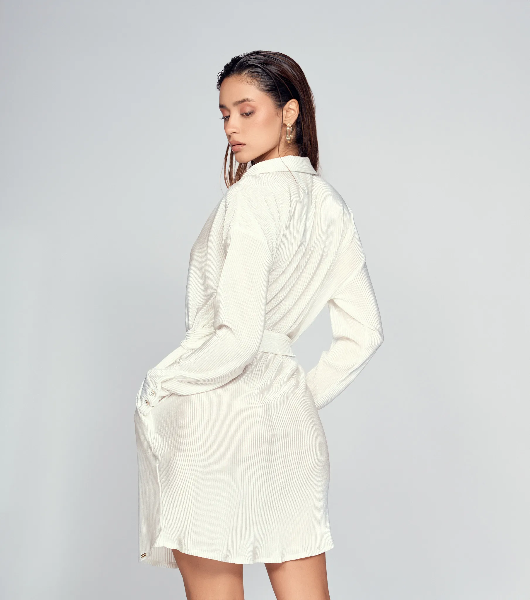 Vestido Para Mujer Manga Larga Unicolor Derek 830164 AR