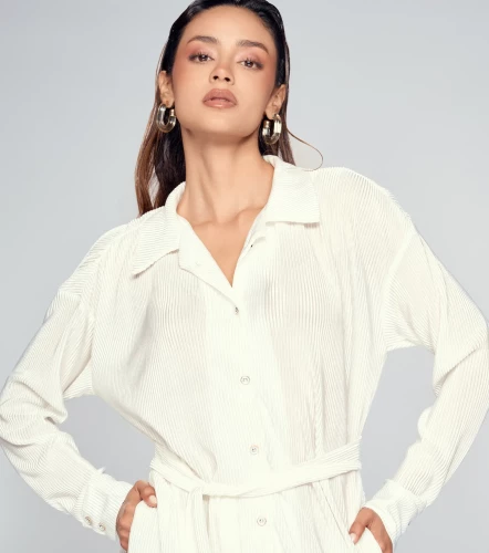 Vestido Para Mujer Manga Larga Unicolor DerekAR