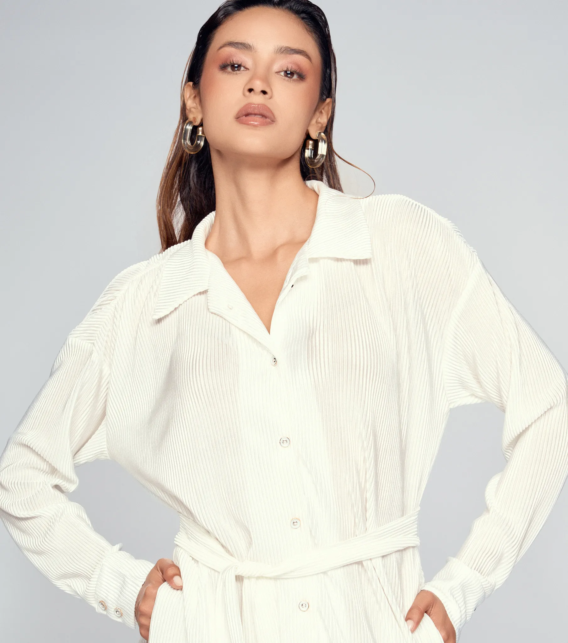 Vestido Para Mujer Manga Larga Unicolor Derek 830164 AR