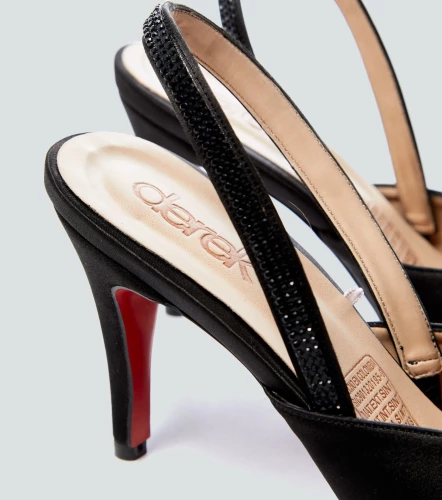 Zapatilla Para Mujer Con Tacon Y Brillos DerekNG