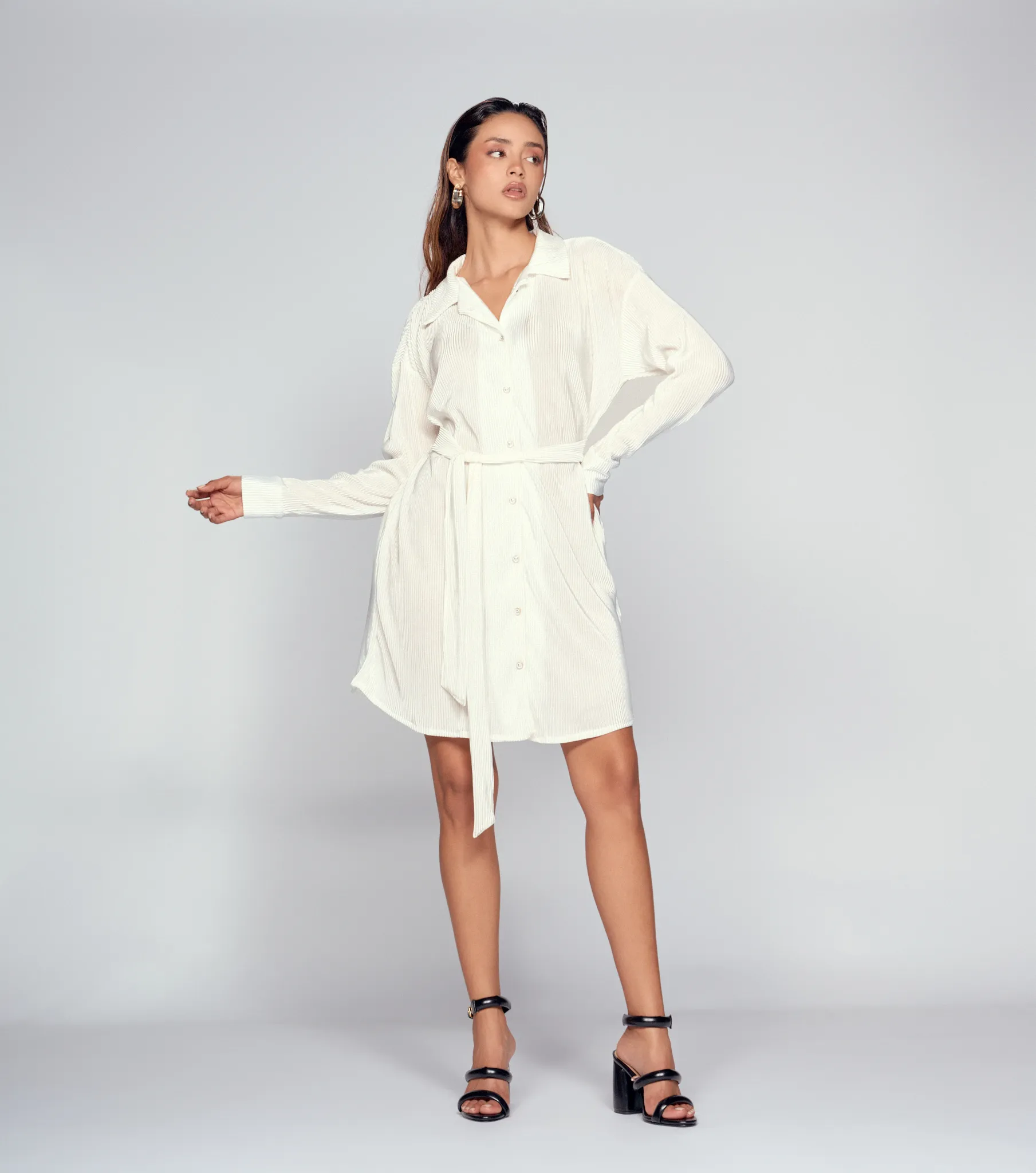 Vestido Para Mujer Manga Larga Unicolor Derek 830164 AR