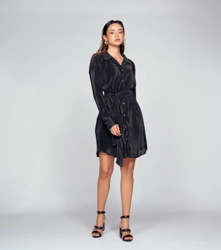 Vestido Para Mujer Manga Larga Unicolor DerekNG