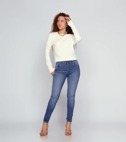Jean Para Mujer Pull Up Bota Skinny Barcelona Angela DerekAZ