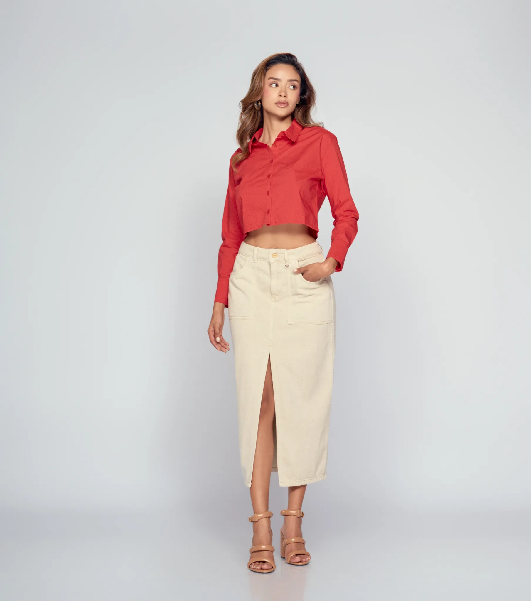 Blusa Camisera Manga Larga Emma Unicolor Derek 832435 BL