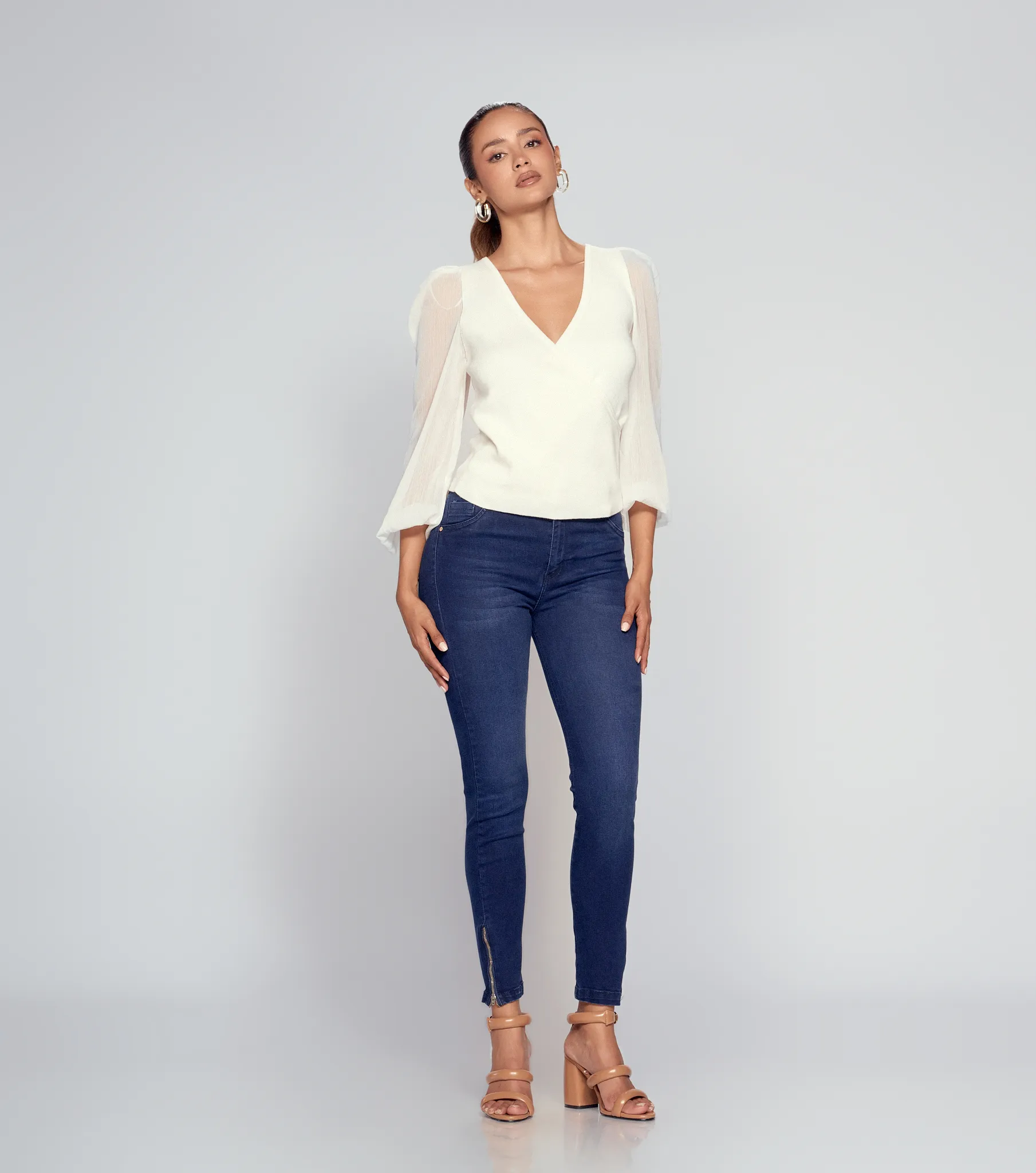 Jean Para Mujer Pull Up Con Cremalleras Barcelona Lindsay Derek 833745 AZ