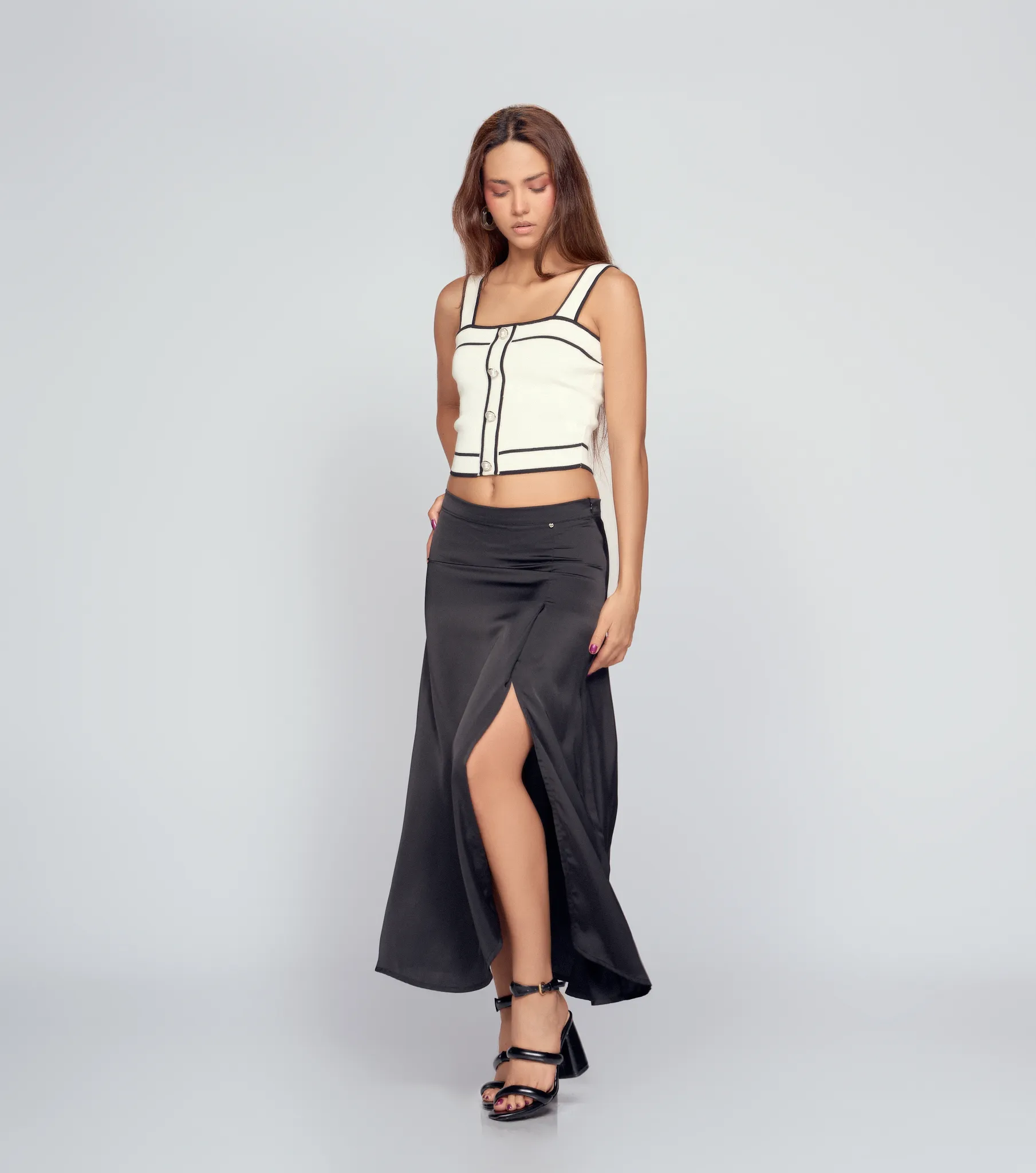 Blusa Escote Cuadrado Combinada Derek 833775 AR