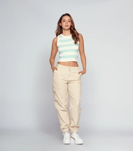 Paula Jogger Unicolor Con Bolsillos Tipo Cargo UnserKQ