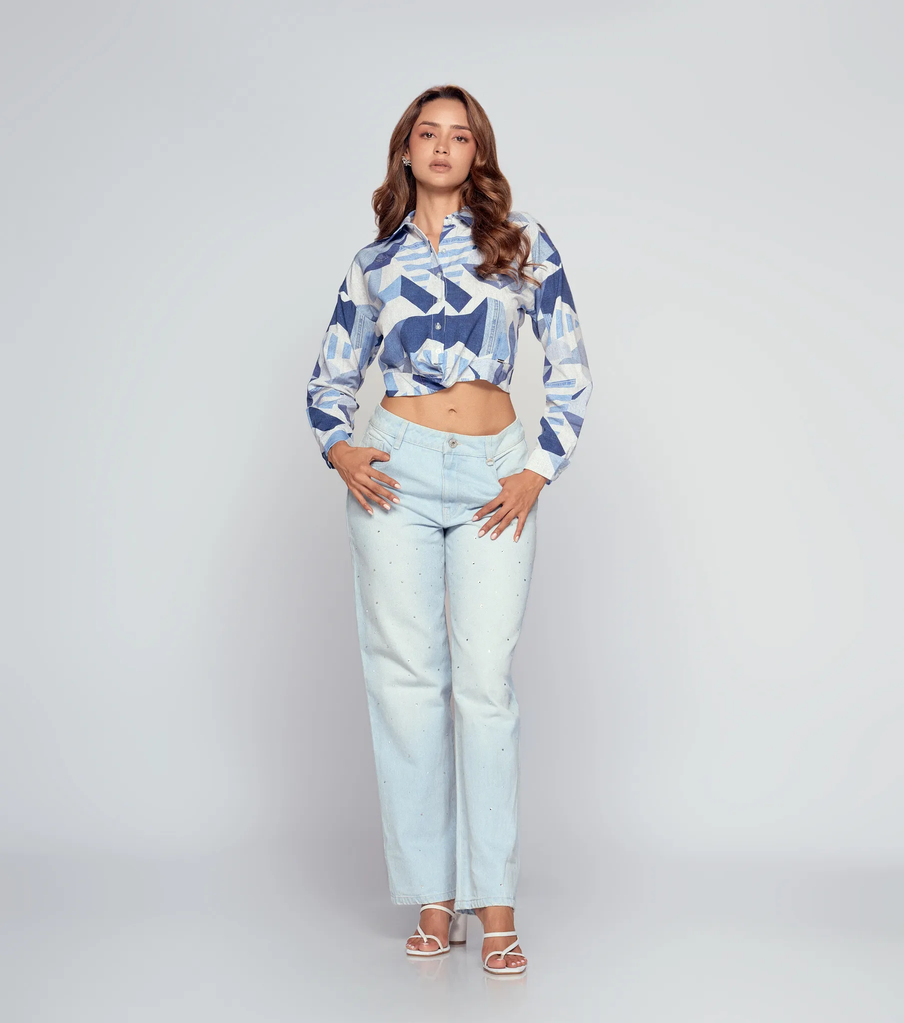 Blusa Para Mujer Camisera Manga Larga Estampada Derek 834464 AZ