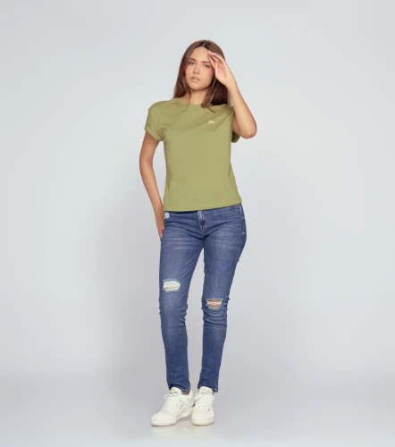 Cleo Camiseta Relaxed Fit Femenina Con Guardapolvo En MangaVD