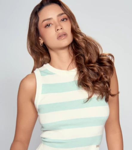 Andrea Blusa Tejida Manga Sisa Con Rayas UnserVG