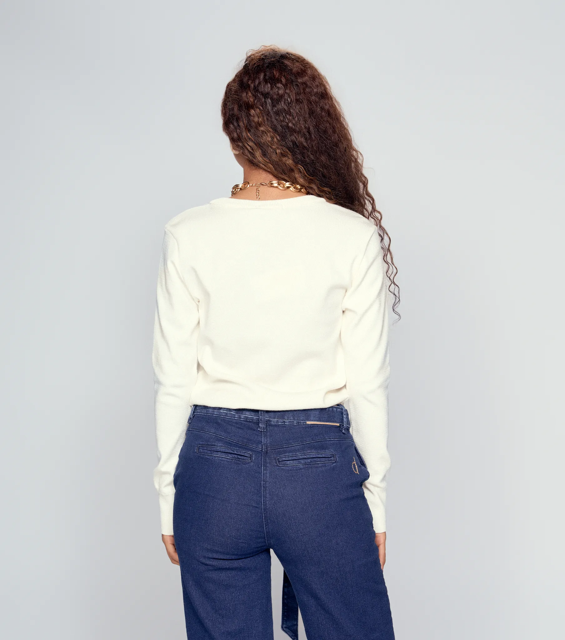 Arianna Buzo Tejido Manga Larga Unicolor Derek 833912 BL