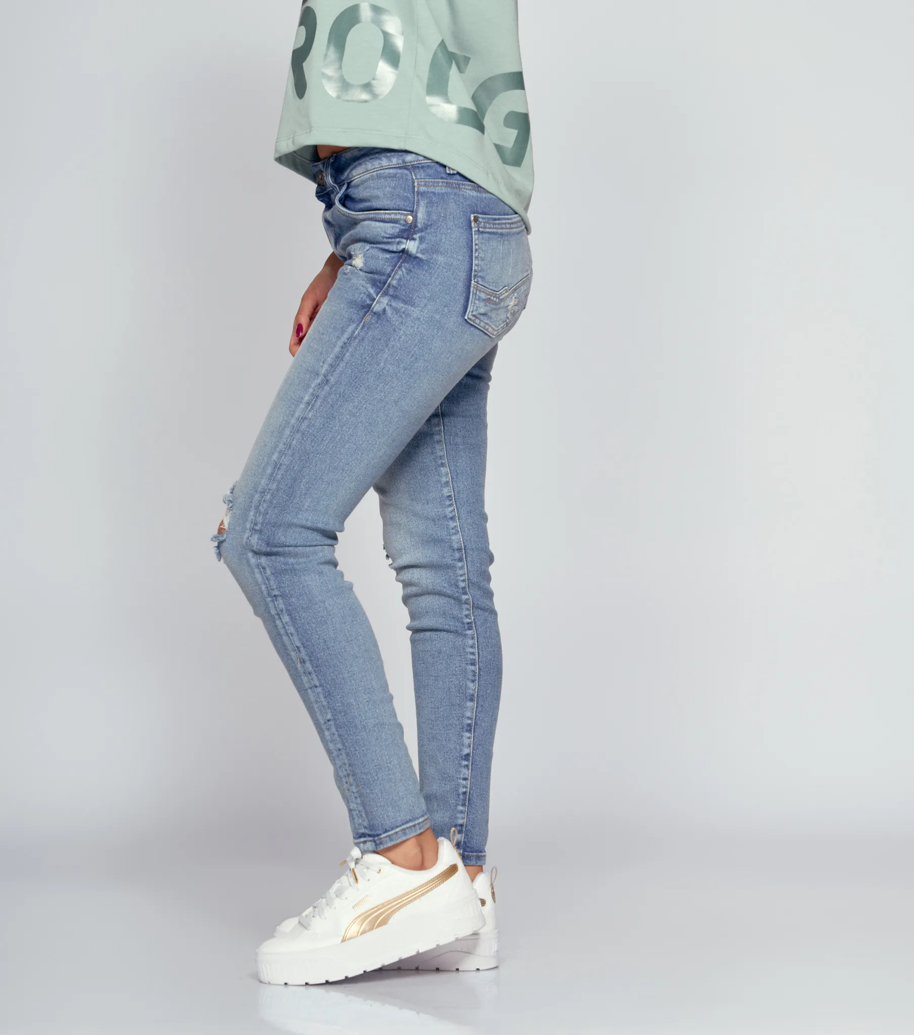 Bernes Selena Jean Con Proceso Y Bolsillos Unser 831802 AZ