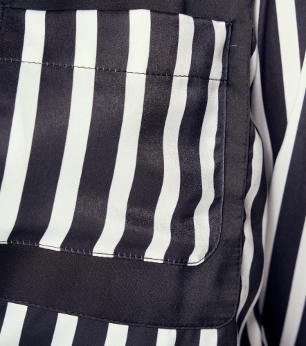 Blusa Camisera A Rayas Para Mujer Merlina Manga Larga DerekNG