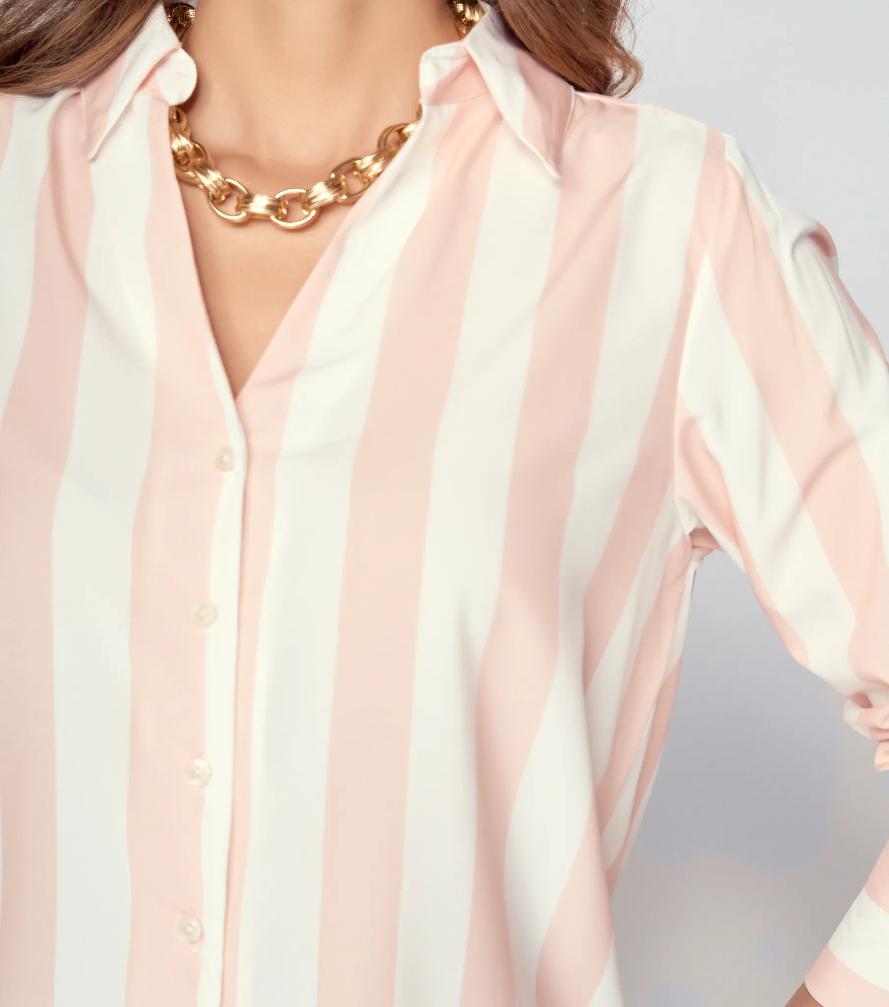 Blusa Camisera A Rayas Para Mujer Stella Manga Larga Derek 832451 NU