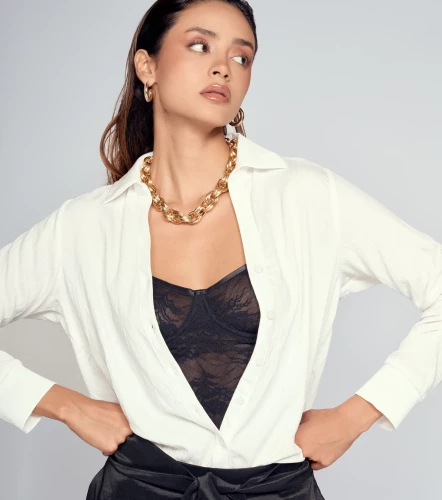 Blusa Camisera Manga 3 4 Para Mujer Con Punos Tejidos DerekBL