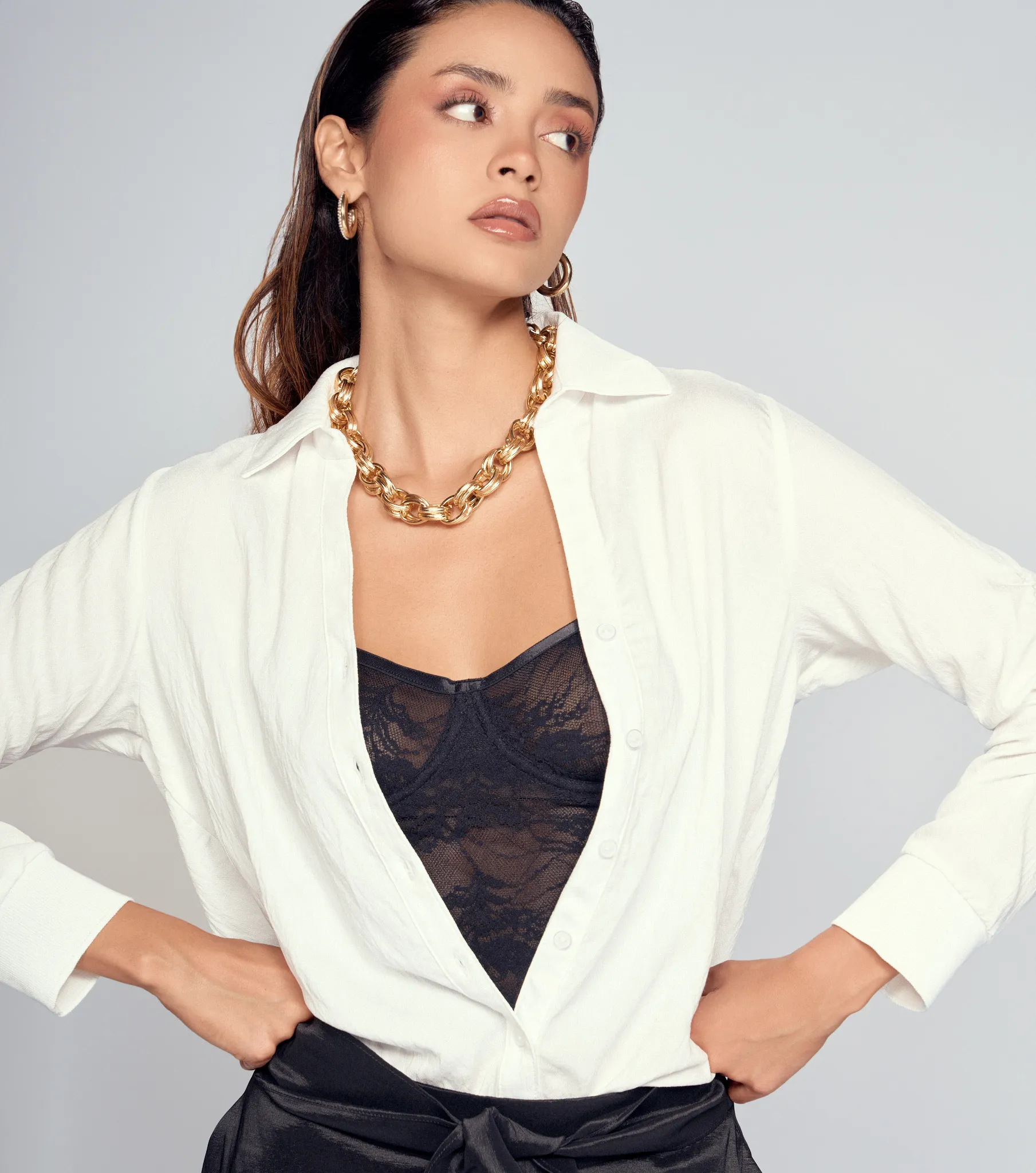 Blusa Camisera Manga 3 4 Para Mujer Con Punos Tejidos Derek 834721 BL