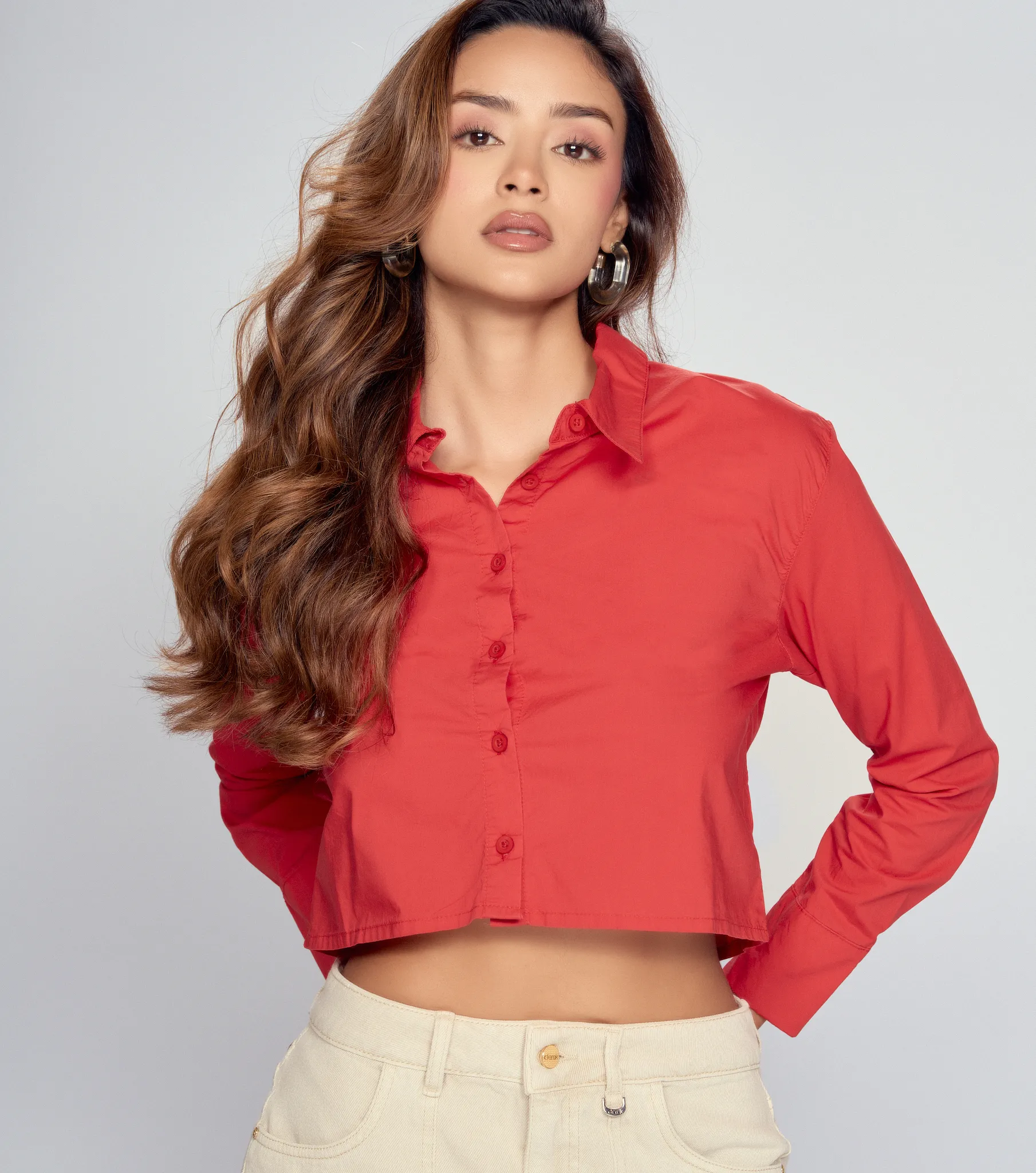 Blusa Camisera Manga Larga Emma Unicolor Derek 832435 BL