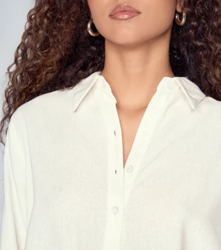 Blusa Camisera Para Mujer Unicolor Iria DerekAR