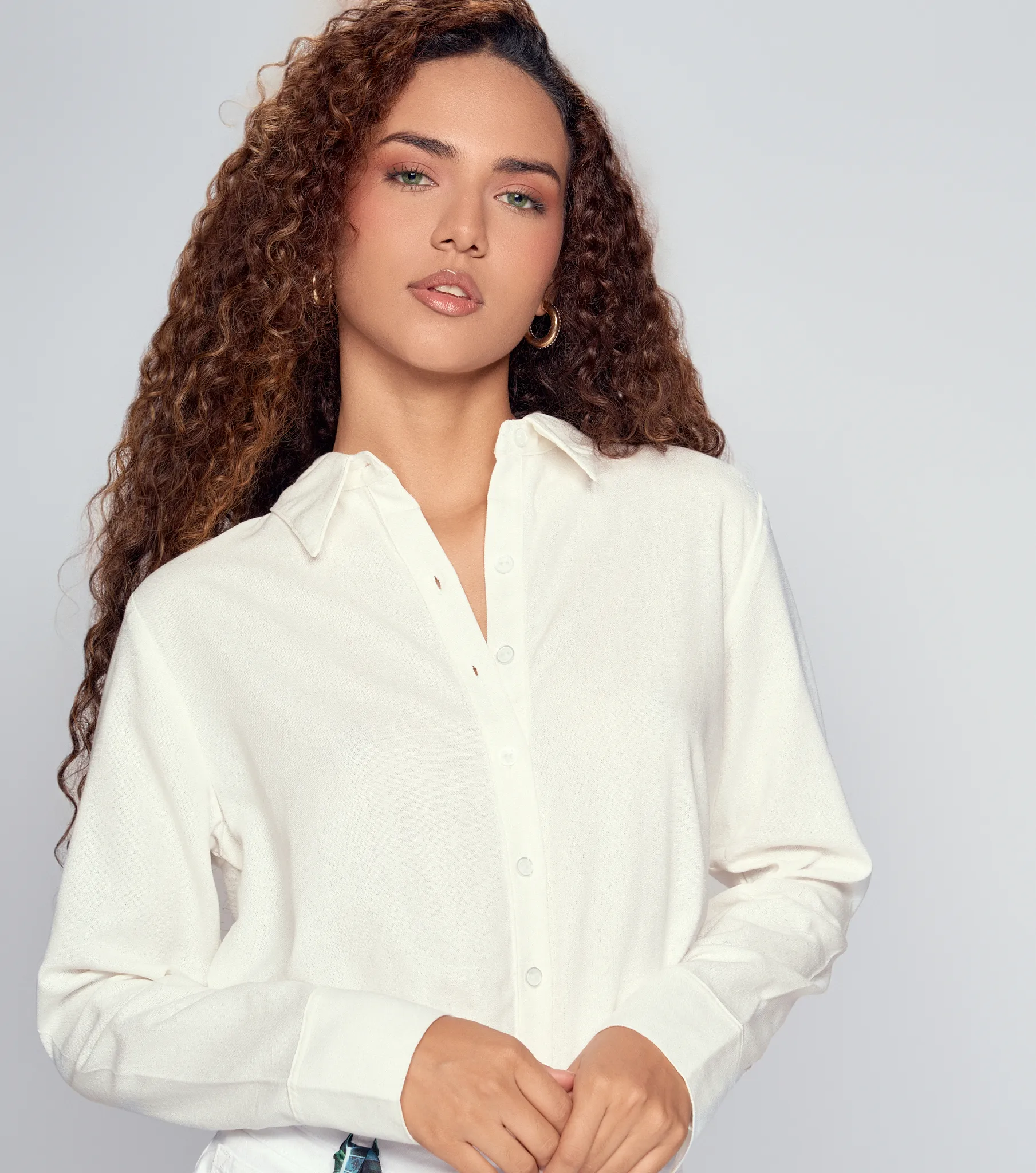 Blusa Camisera Para Mujer Unicolor Iria Derek 834034 AR