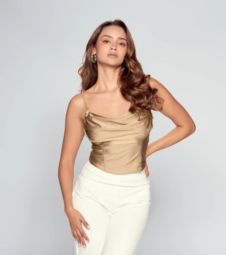 Blusa Con Escote Drapeado Carla DerekKQ