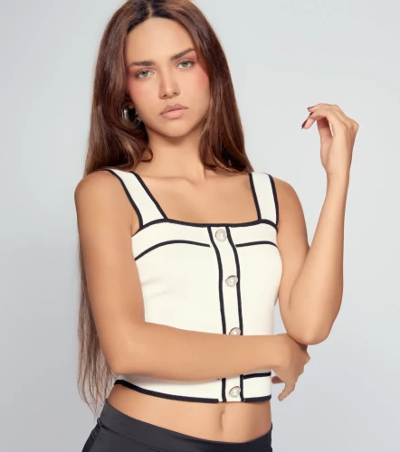 Blusa Escote Cuadrado Combinada DerekAR