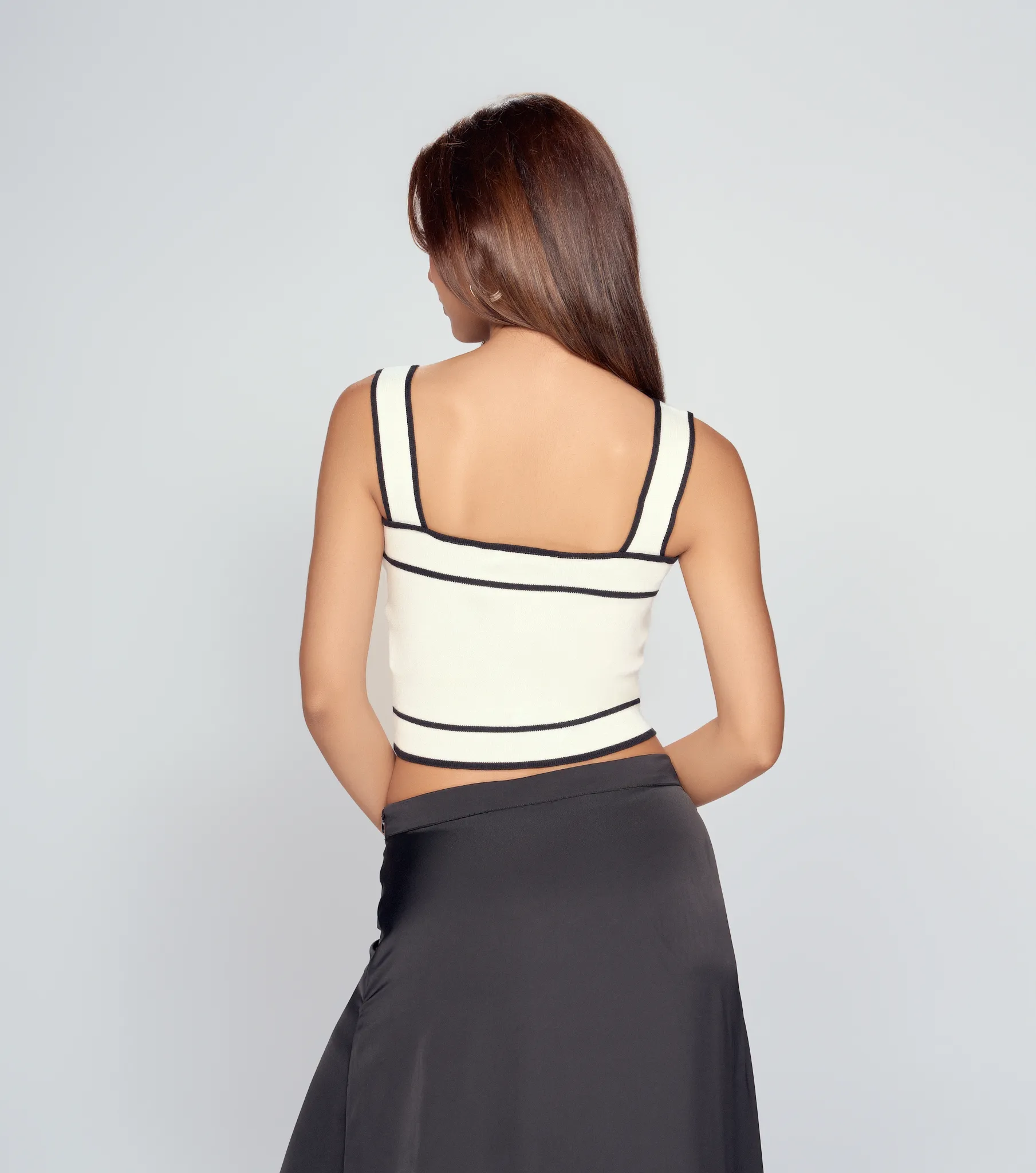 Blusa Escote Cuadrado Combinada Derek 833775 AR