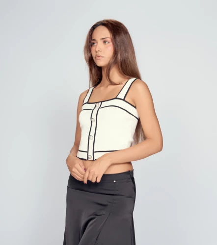 Blusa Escote Cuadrado Combinada DerekAR