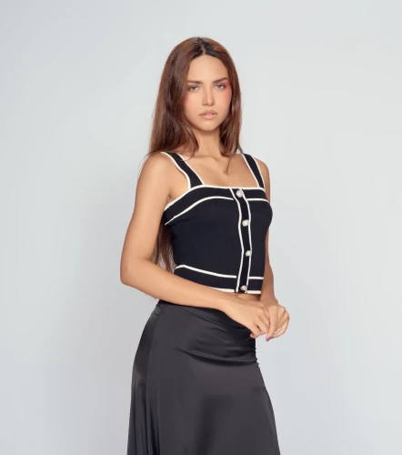 Blusa Escote Cuadrado Combinada DerekNG