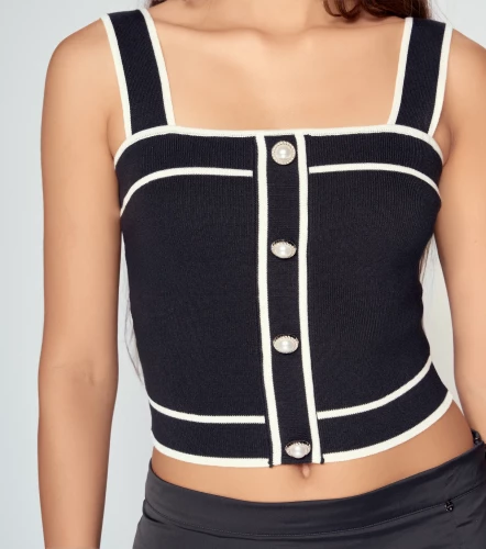 Blusa Escote Cuadrado Combinada DerekNG