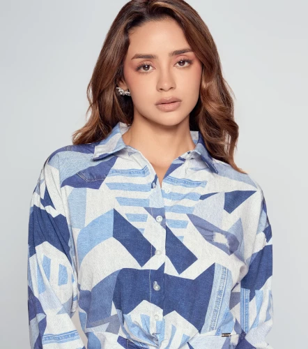 Blusa Para Mujer Camisera Manga Larga Estampada DerekAZ