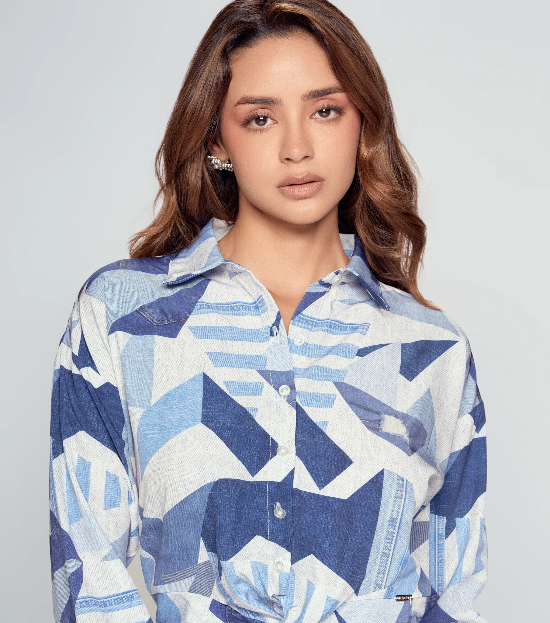 Blusa Para Mujer Camisera Manga Larga Estampada Derek 834464 AZ