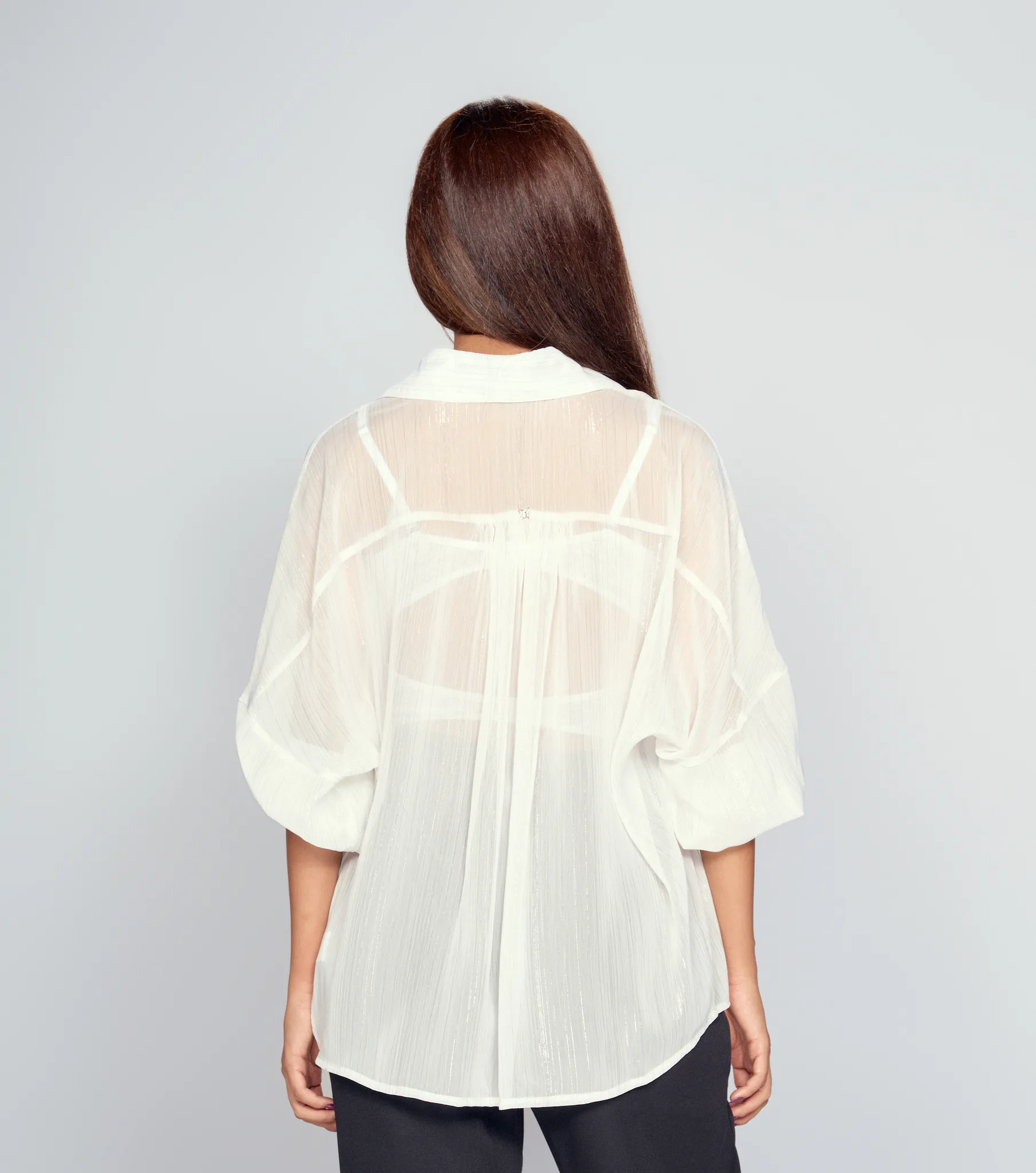 Blusa Para Mujer Camisera Unicolor Con Lurex Manga Ranglan Stefani Derek 834647 BL