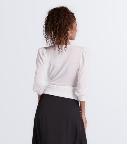 Blusa Para Mujer Cruzada En Delantero Unicolor Natasha DerekAR