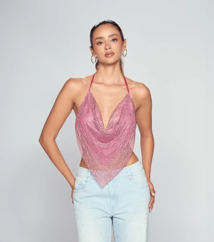 Blusa Para Mujer Triangulo Con Strass DerekRS