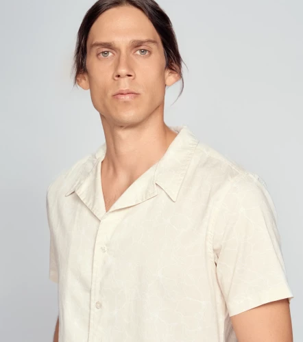 Camisa Para Hombre Molderia Comfort Unicolor Manga Corta UnserKQ