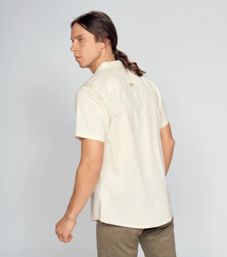 Camisa Para Hombre Molderia Comfort Unicolor Manga Corta UnserKQ