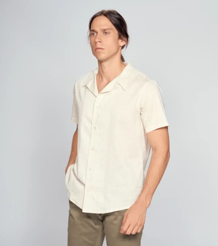 Camisa Para Hombre Molderia Comfort Unicolor Manga Corta UnserKQ