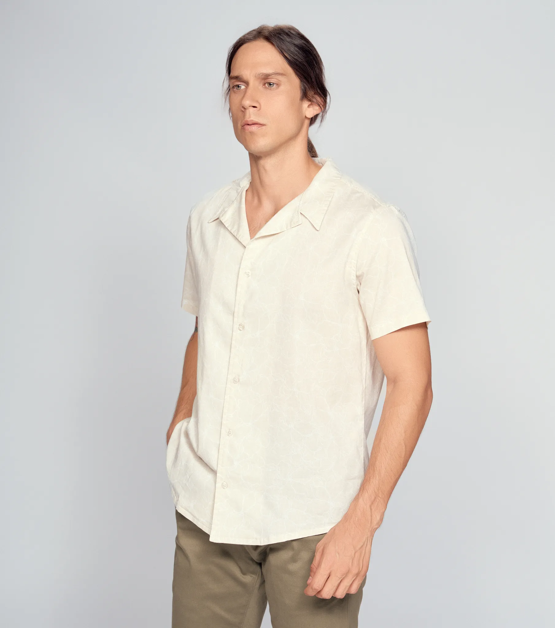 Camisa Para Hombre Molderia Comfort Unicolor Manga Corta Unser 834023 KQ