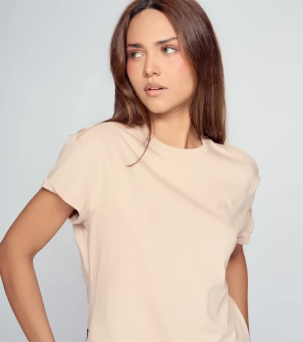 Cleo Camiseta Relaxed Fit Femenina Con Guardapolvo En MangaBG