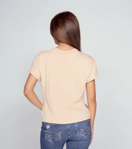 Cleo Camiseta Relaxed Fit Femenina Con Guardapolvo En MangaBG