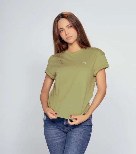 Cleo Camiseta Relaxed Fit Femenina Con Guardapolvo En MangaVD