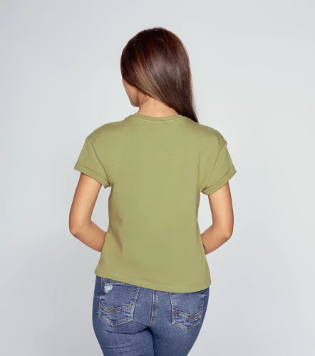 Cleo Camiseta Relaxed Fit Femenina Con Guardapolvo En MangaVD